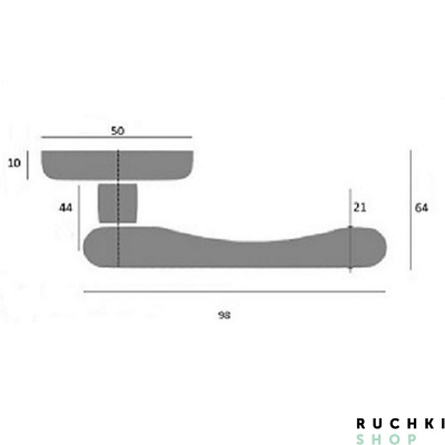 схема ручка на розетке VIGNOLE D1, Матовая бронза, Venezia