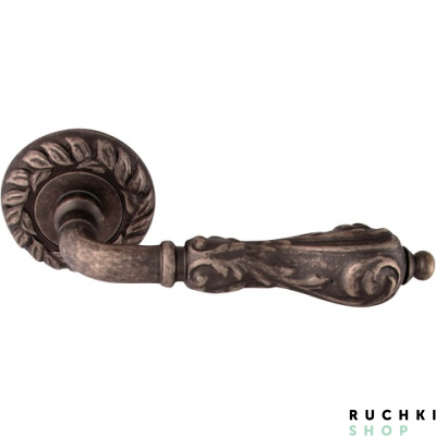 Ручка на розетке 60mm LIBRA 229, Античное серебро, Melodia