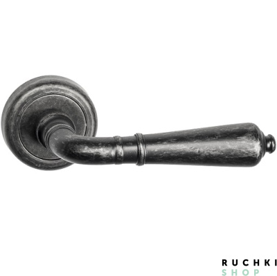 Ручка на розетке VIGNOLE D1, Античное серебро, Venezia