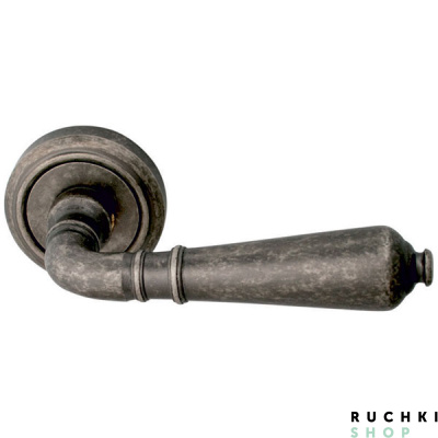 Ручка на розетке 50V ANTIK 130V, Античное серебро, Melodia 