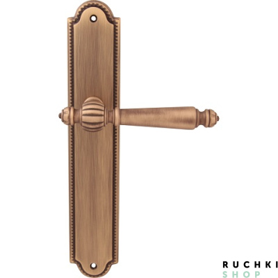 Дверная ручка на планке MIRELLA 235/458, Матовая бронза, Melodia