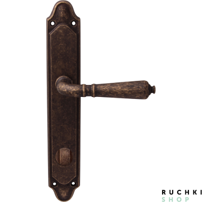 Дверная ручка на планке ANTIK 130/158, Античная бронза, Melodia 