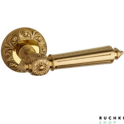 Ручка на розетке Patrizio Queen, Матовая латунь/латунь, Pasini