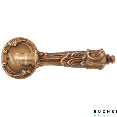 Ручка на розетке Соланж, Латунь состаренная, Val de fiori 