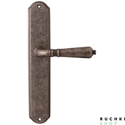 Дверная ручка на планке ANTIK 130/131, Античное серебро, Melodia