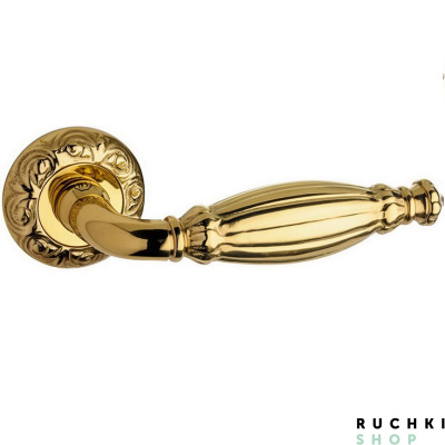 Ручка на розетке QUEEN (КВИН), Полированная латунь , Pasini