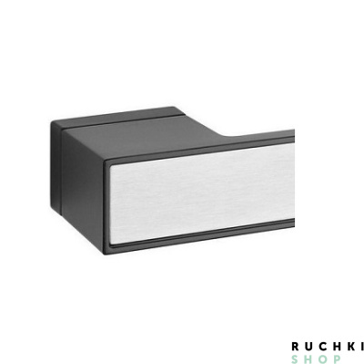 Прямоугольная розетка ручка 3084 черный матовый Тупай