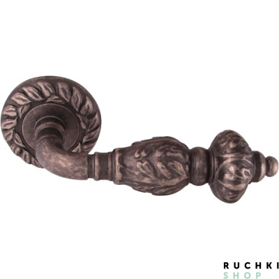 Ручка на розетке 60mm GEMINI 230, Античное серебро, Melodia 