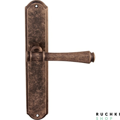Дверная ручка на планке TAKO 245/131, Античная бронза, Melodia 