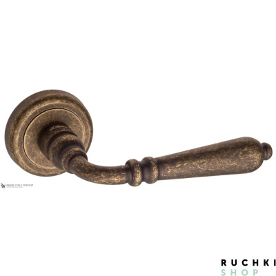 Дверная ручка на круглом основании Fratelli Cattini "NAPOLI" D1-BA античная бронза