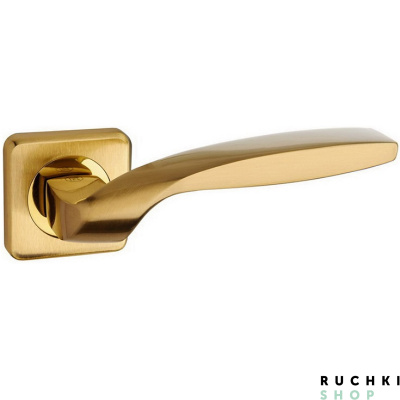 Ручка на розетке Quadrata, Матовая латунь/латунь, Pasini