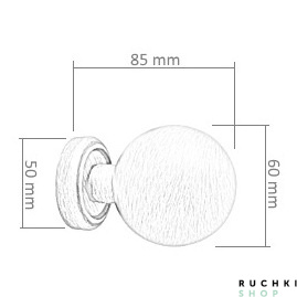 Ручка-кноб 261 SFERA 60 мм , Матовый хром, Melodia 