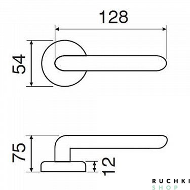 Ручка на розетке LADY (Леди), Полированный хром / белая керамика, Fimet 