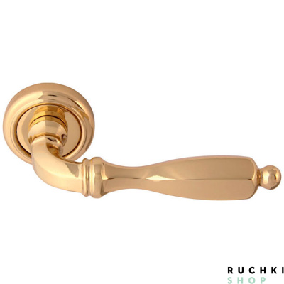 Ручка на розетке 50V CAMILLA 298V, Полированная латунь, Melodia