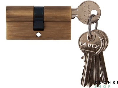 Цилиндр 60мм (30-30) ключ/ключ, Матовая бронза, Melodia