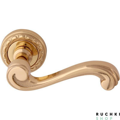 Ручка на розетке 50D CAGLIARI (КАЛЬЯРИ) 225D, Полированная латунь, Melodia