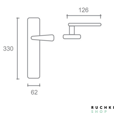 Ручка на планке Николь , Античная бронза+эмаль, Val de fiori 