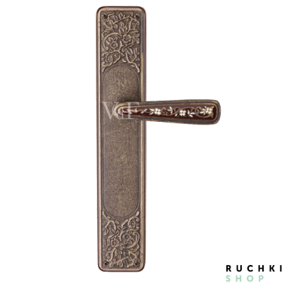 Ручка на планке Николь , Античная бронза+эмаль, Val de fiori 