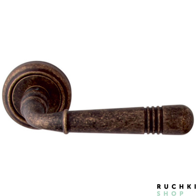 Ручка на розетке 50V ALPHA 293V, Античная бронза, Melodia 