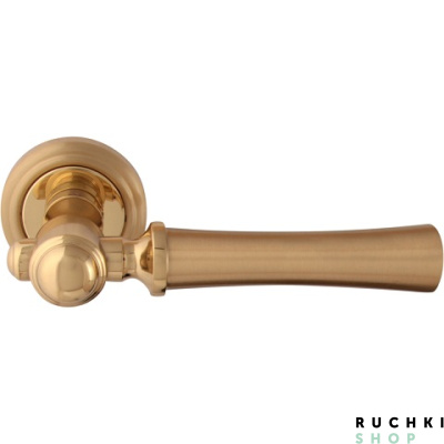 Ручка на розетке 50V CARLO 283V, Матовая латунь/латунь, Melodia 