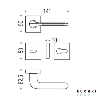 Ручка на розетке ROBOQUATTRO S, Матовый винтаж, Colombo  