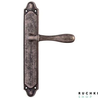 Дверная ручка на планке BETA 294/158, Античное серебро, Melodia 