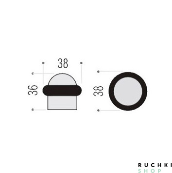 Ограничитель дверной CD 112, Хром матовый, Colombo 