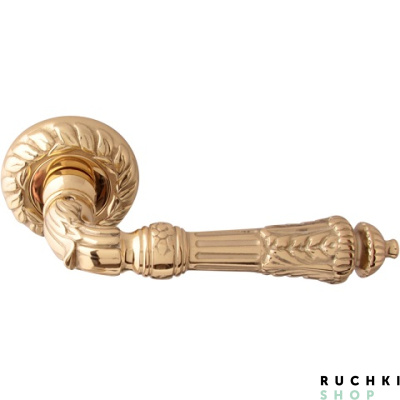 Ручка на розетке 60mm SAMANTHA (САМАНТА) 292, Полированная латунь, Melodia 