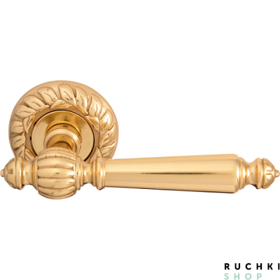 Ручка на розетке 60mm MIRELLA (МИРЕЛЛА) 235, Полированная латунь, Melodia 