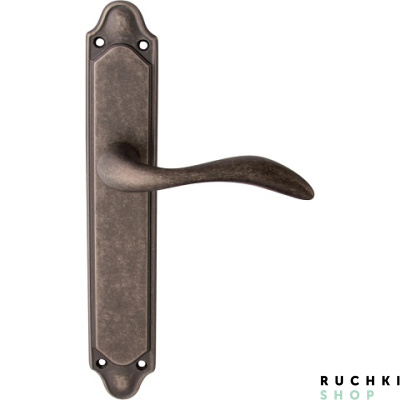 Дверная ручка на планке LAGUNA 132/158, Античное серебро, Melodia