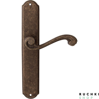 Дверная ручка на планке CAGLIARI 225/131, Античная бронза, Melodia