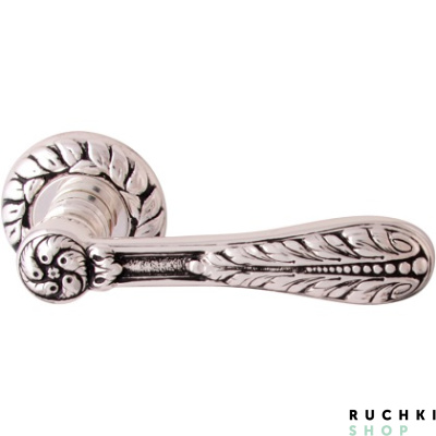 Ручка на розетке AGATA  1155, Серебро 925 с чёрной патиной, CLASS 