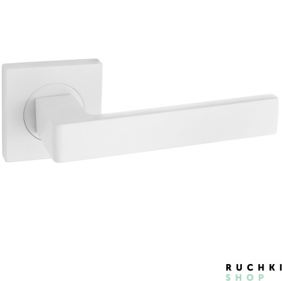 Ручка на розетке ICE (Айс), Белый полированный, Fimet