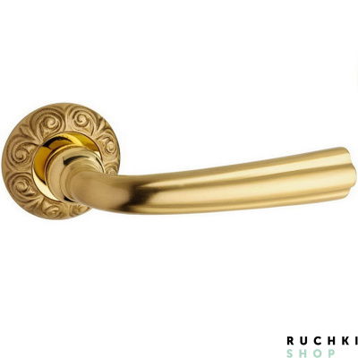 Ручка на розетке Corolla, Матовая латунь/латунь,  Pasini