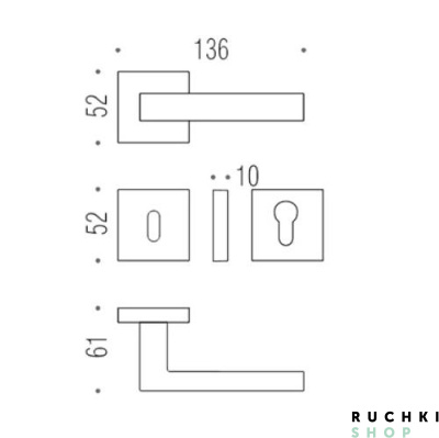 Ручка для дверей Коломбо Эллис, матовый хром