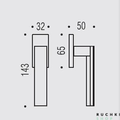 Оконная ручка ALBA LC 92 DK, Матовый хром, Colombo 