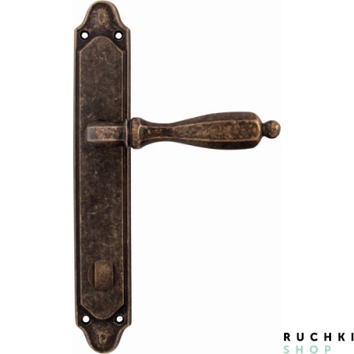 Дверная ручка на планке CAMILLA 298/158, Античная бронза, Melodia 