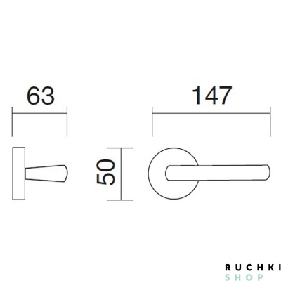 Ручка на розетке Meteor, Матовая бронза, Pasini 