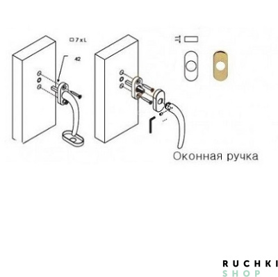 Оконная ручка TECNO MO 12 DK, Матовый хром/хром, Colombo 