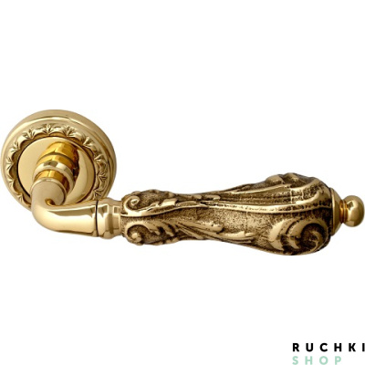 Ручка на розетке 50D LIBRA 229D, Полированная латунь, Melodia 