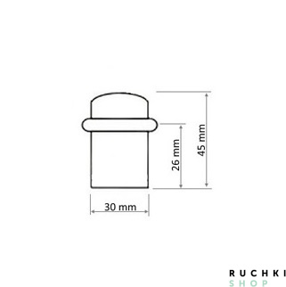 Ограничитель дверной 895, Золото 24К, Melodia 