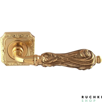 Ручка на розетке 50Q LIBRA 229Q, Полированная латунь, Melodia 