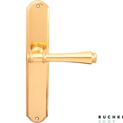 Дверная ручка на планке TAKO 245/131, Полированная латунь, Melodia 