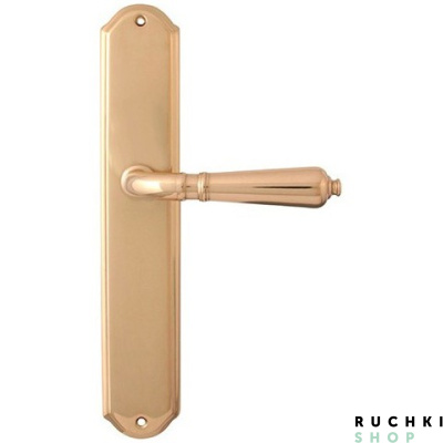 Дверная ручка на планке ANTIK 130/131, Полированная латунь, Melodia