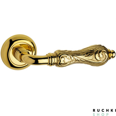 Ручка на розетке FLORA (Флора), Полированная латунь, Fimet