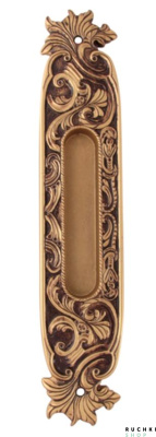 Ручка для раздвижных дверей 8050, Старинная латунь + коричневый, Class 