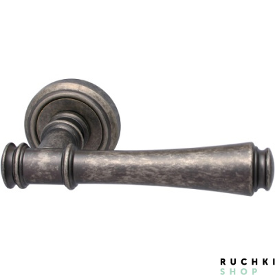 Ручка на розетке 50V TAKO 245V, Античное серебро, Melodia