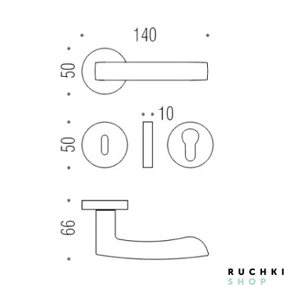Ручка на розетке VIOLA, Полированный хром, Colombo  